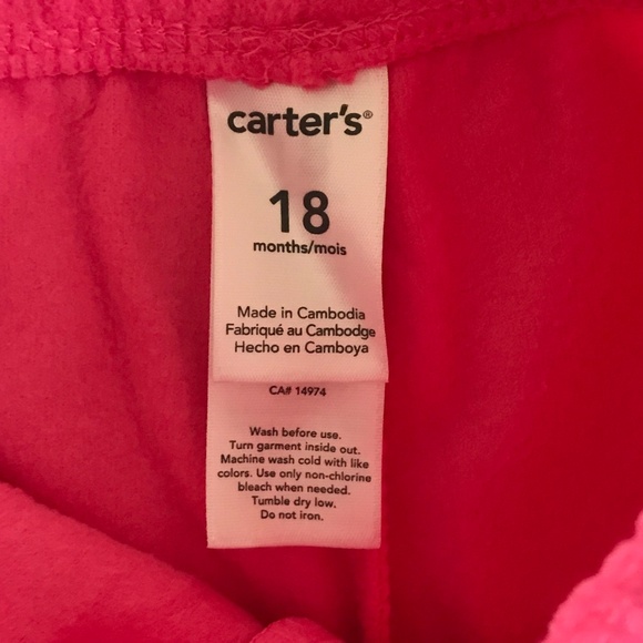 CARTER’S 3-Piece Fleece Hoodie Set Polka Dot Black White Pink Size 18 Months NWT - Picture 9 of 14